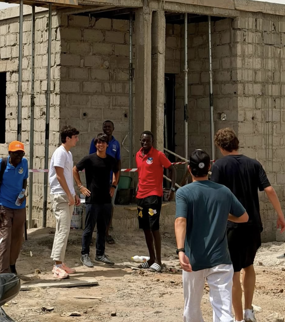 Visiting construction site