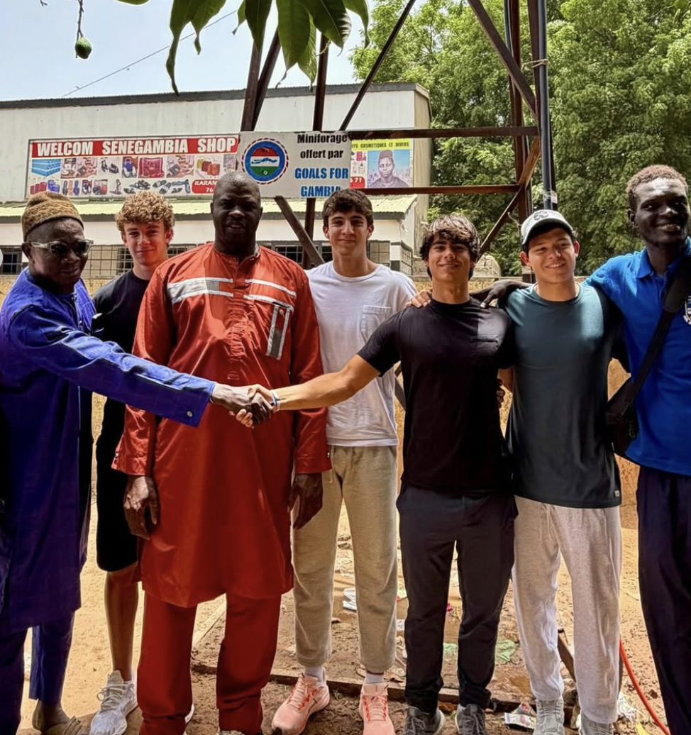 Team with community leaders at Senegambia