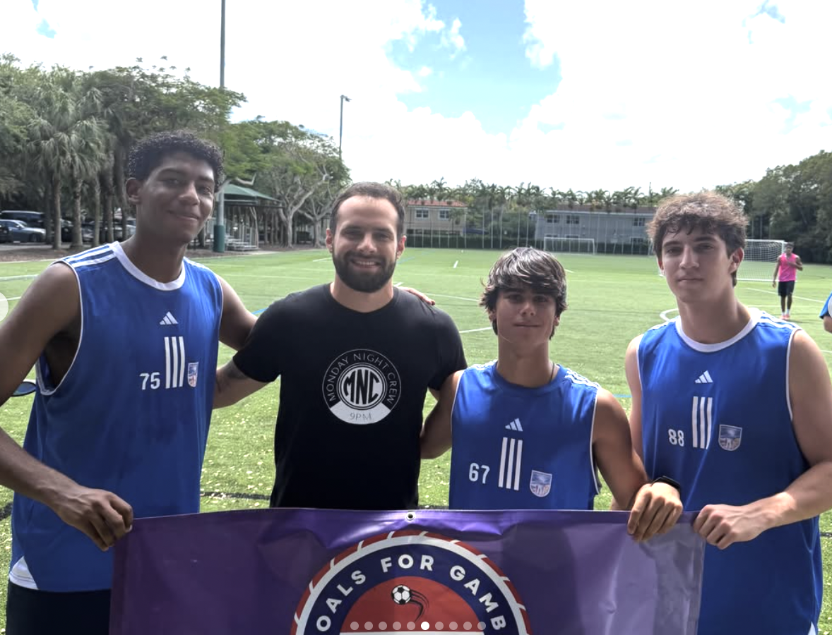 Organizers with Goals For Gambia banner